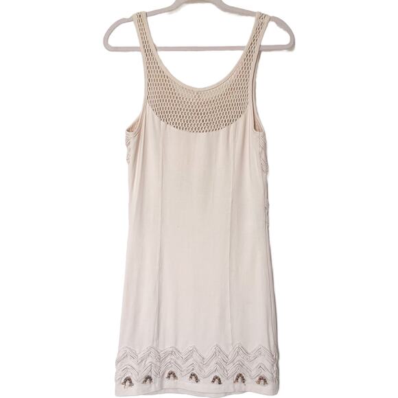 Free People Zig to the Zag Mini Dress | Sequin Bodycon Dress Ivory Medium NWT - Picture 3 of 11